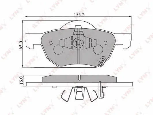 Brake Pad Set, disc brake (BD-3413)