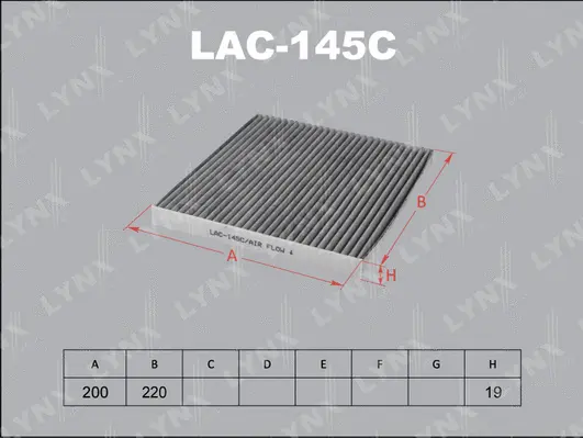 Filter, cabin air (LAC-145C)