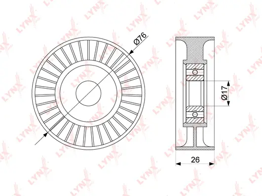 Tensioner Pulley, V-ribbed belt