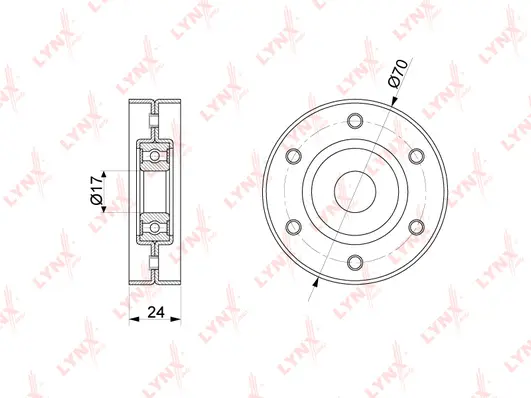 Tensioner Pulley, V-ribbed belt