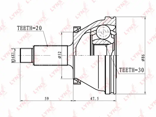 Joint Kit, drive shaft (CO-8019)