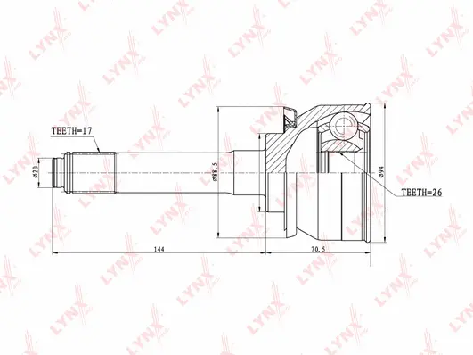 Joint Kit, drive shaft (CO-3800)