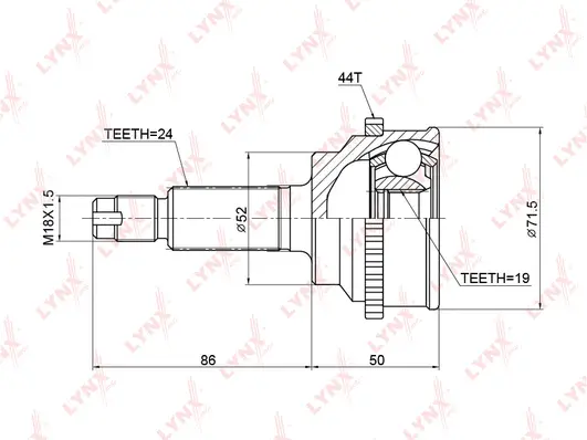Joint Kit, drive shaft (CO-3771A)
