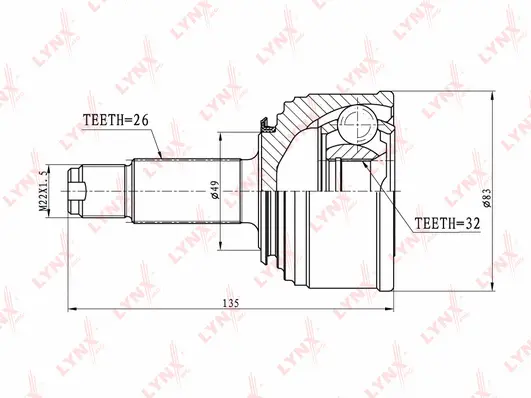 Joint Kit, drive shaft (CO-3452)