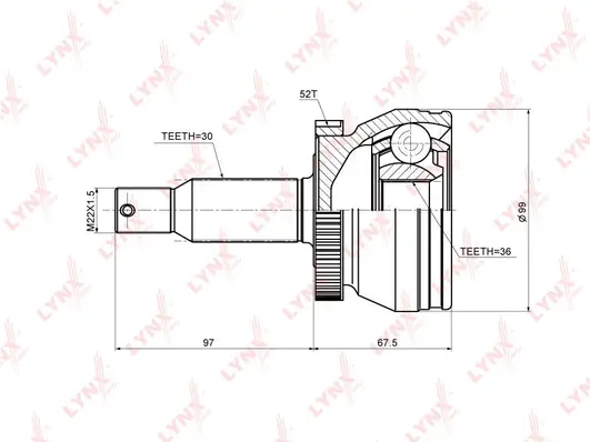 Joint Kit, drive shaft (CO-3695A)