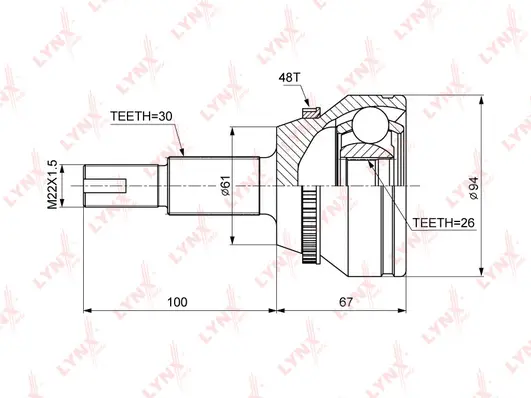 Joint Kit, drive shaft (CO-3692A)