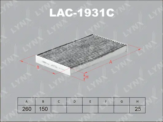 Filter, cabin air (LAC-1931C)