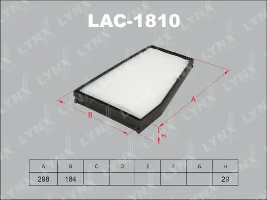 Filter, cabin air (LAC-1810)