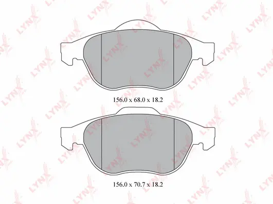 Brake Pad Set, disc brake (BD-6312)
