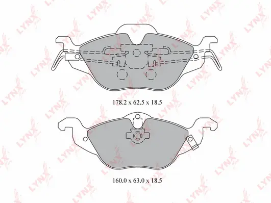 Brake Pad Set, disc brake (BD-5907)