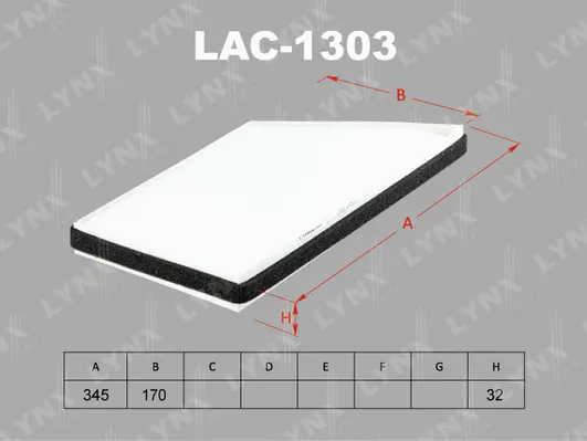 Filter, cabin air (LAC-1303)