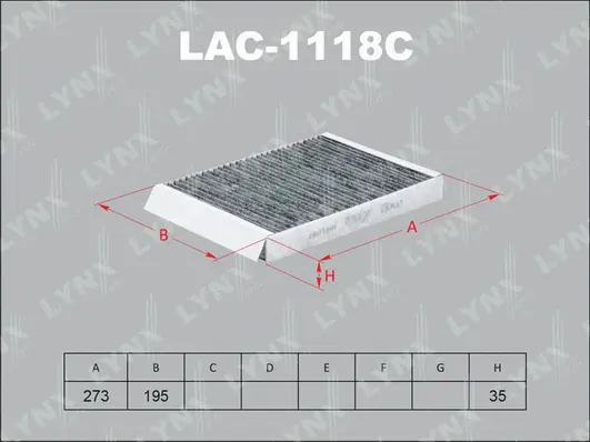 Filter, cabin air (LAC-1118C)