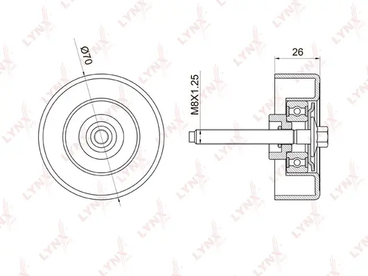 Deflection/Guide Pulley, V-ribbed belt (PB-7023)