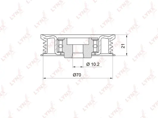 Tensioner Pulley, V-ribbed belt (PB-5012)
