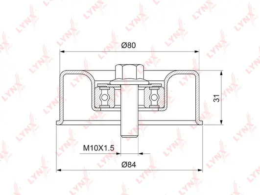 Tensioner Pulley, V-ribbed belt (PB-5141)