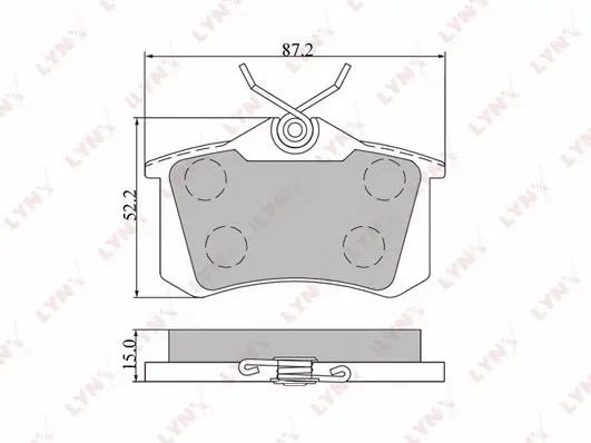 Brake Pad Set, disc brake (BD-8002)