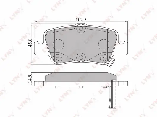 Brake Pad Set, disc brake (BD-7547)