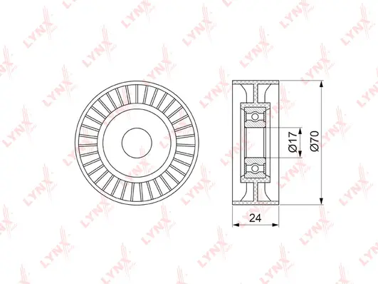 Tensioner Pulley, V-ribbed belt (PB-5129)