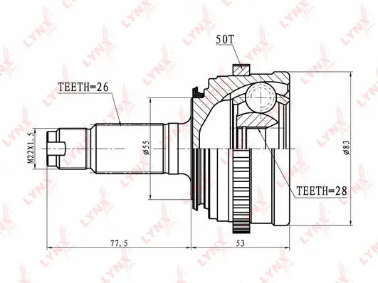 Joint Kit, drive shaft (CO-3439A)
