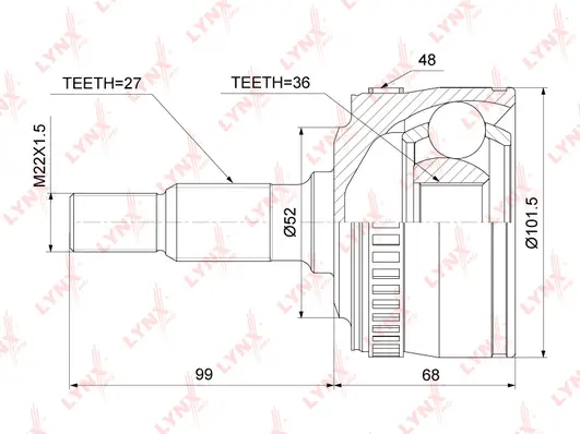 Joint Kit, drive shaft (CO-5302A)