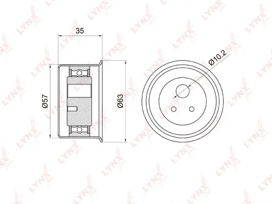 Tensioner Pulley, timing belt (PB-1039)