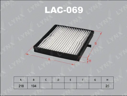 Filter, cabin air (LAC-069)