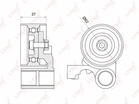 Tensioner Pulley, timing belt (PB-1062)