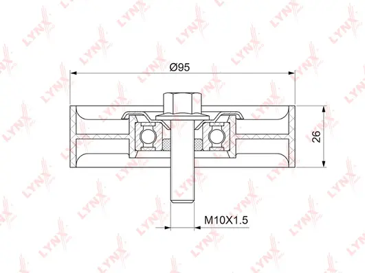 Deflection/Guide Pulley, V-ribbed belt (PB-7217)