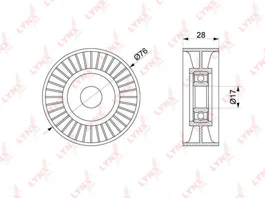 Tensioner Pulley, V-ribbed belt