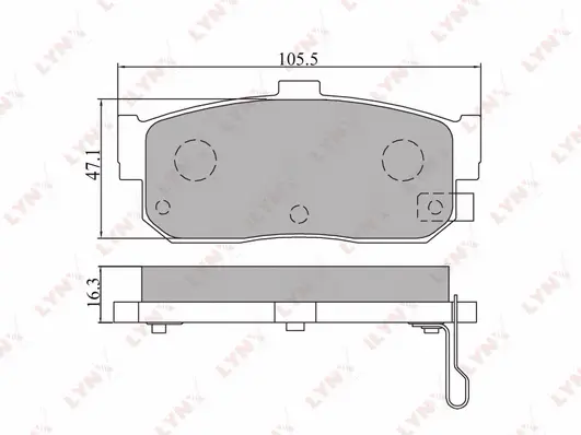 Brake Pad Set, disc brake (BD-5702)