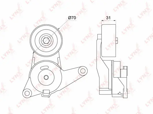 Belt Tensioner, V-ribbed belt (PT-3283)