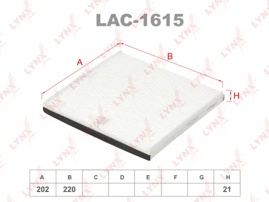 Filter, cabin air (LAC-1615)