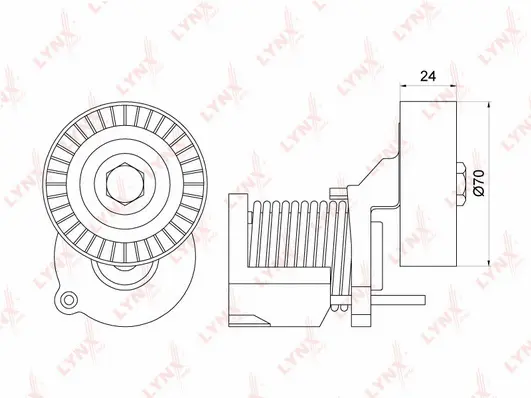 Belt Tensioner, V-ribbed belt (PT-3148)