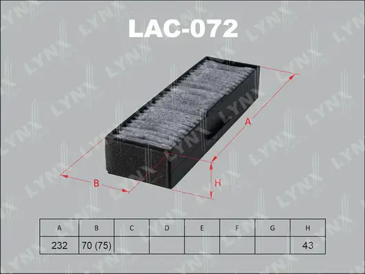 Filter, cabin air (LAC-072)