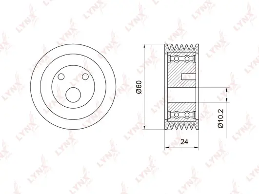 Tensioner Pulley, V-ribbed belt (PB-5039)