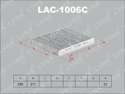 Filter, cabin air (LAC-1006C)