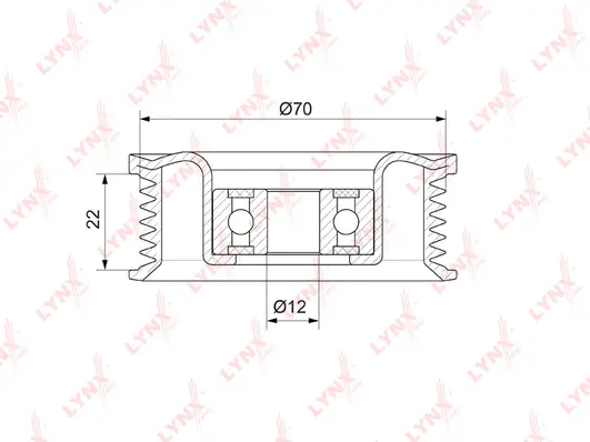 Deflection/Guide Pulley, V-ribbed belt (PB-7134)
