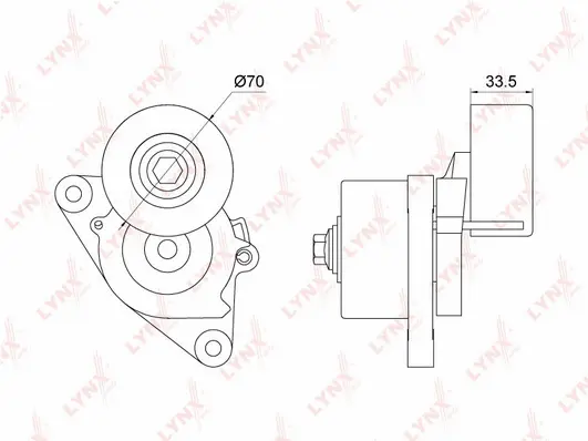 Belt Tensioner, V-ribbed belt (PT-3256)