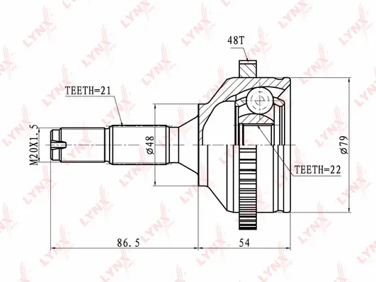 Joint Kit, drive shaft (CO-6114A)