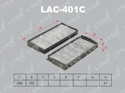 Filter, cabin air (LAC-401C)