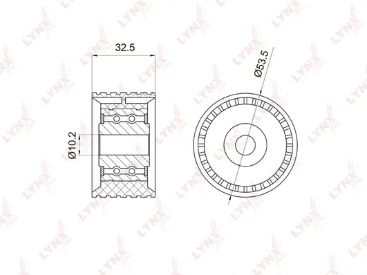 Deflection/Guide Pulley, timing belt (PB-3028)