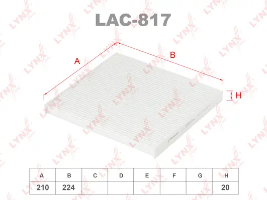 Filter, cabin air (LAC-817)