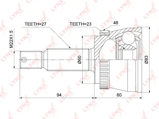 Joint Kit, drive shaft (CO-3887A)