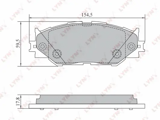 Brake Pad Set, disc brake (BD-7589)