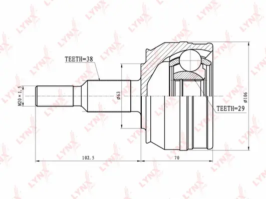 Joint Kit, drive shaft (CO-8006)
