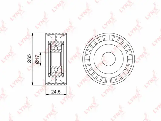 Tensioner Pulley, V-ribbed belt (PB-5139)