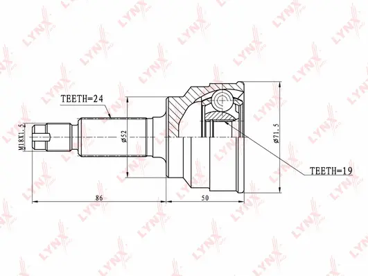 Joint Kit, drive shaft (CO-5107)