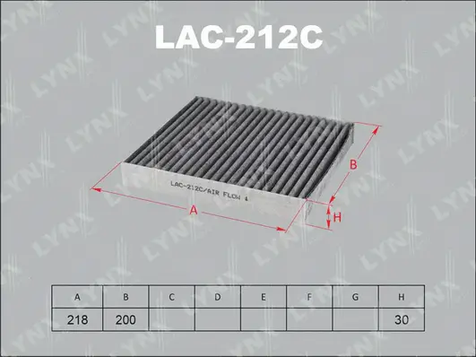 Filter, cabin air (LAC-212C)