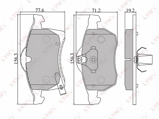Brake Pad Set, disc brake (BD-5904)