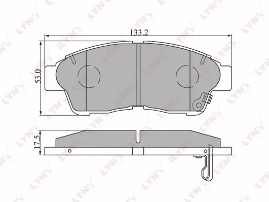 Brake Pad Set, disc brake (BD-7516)